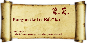 Morgenstein Réka névjegykártya
